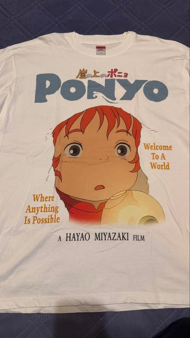 スタジオジブリ 崖の上のポニョ Tシャツ Lサイズ