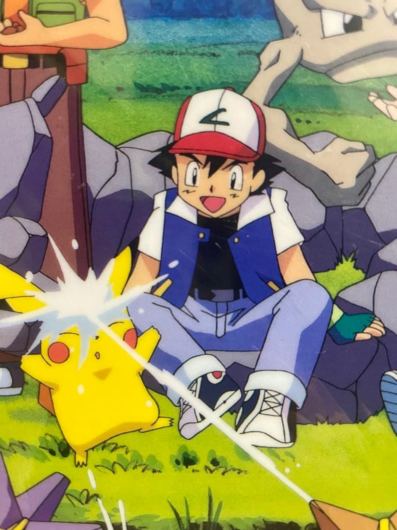 【超希少】ポケットモンスター下敷き サトシとポケモン達　バンプレスト 【非売品】