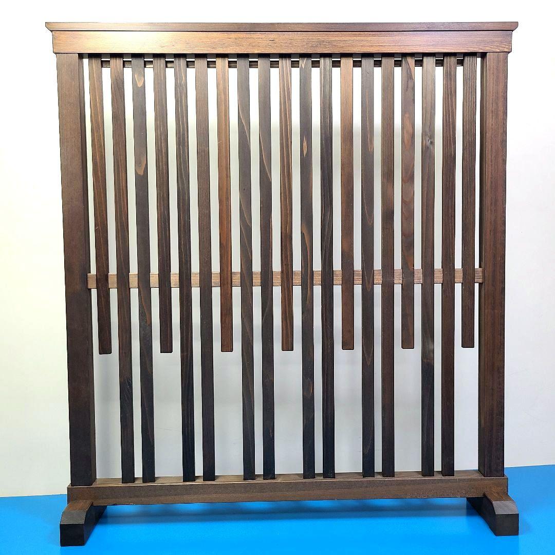 No8118【レトロ調】縦格子 衝立、パーテーション、間仕切り【吹き抜けタイプ】