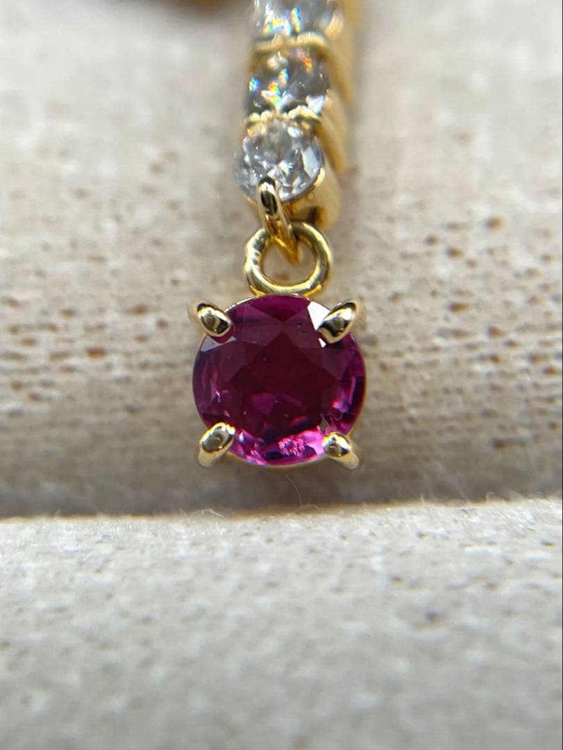 専用JL205★高級 ピンクサファイア0.38ct D K18 ピアス ソ付