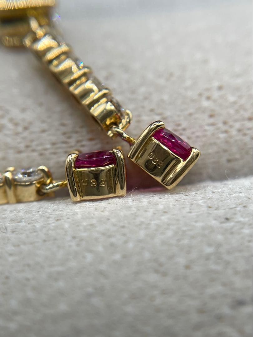 専用JL205★高級 ピンクサファイア0.38ct D K18 ピアス ソ付