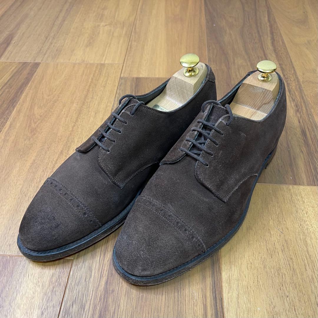 JOSERH CHEANEY ＆SONS ダークブラウン スエード　ブローグ