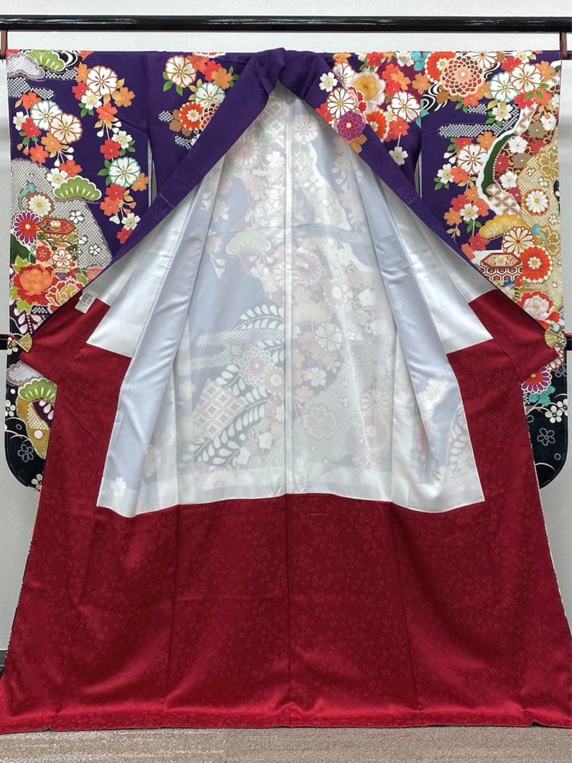 振袖 豪華 金彩 紋意匠 牡丹 身丈166cm 躾糸付き