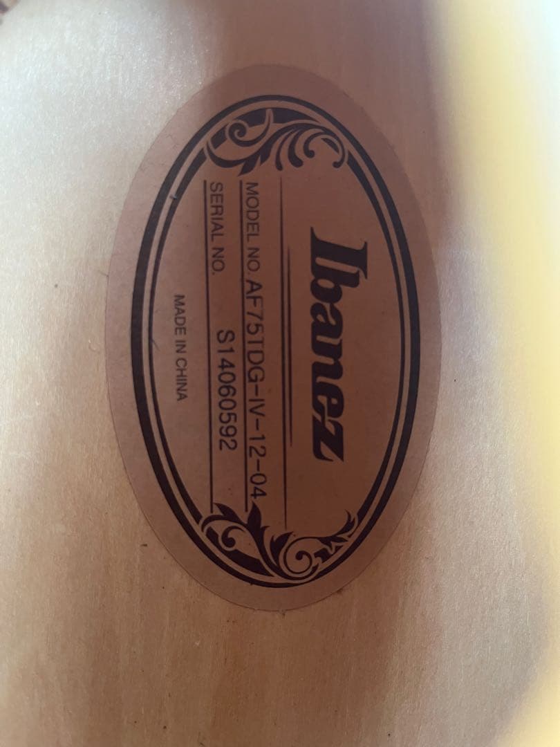 【Ibanez AF75TDG-IV フルアコースティック トレモロ付】