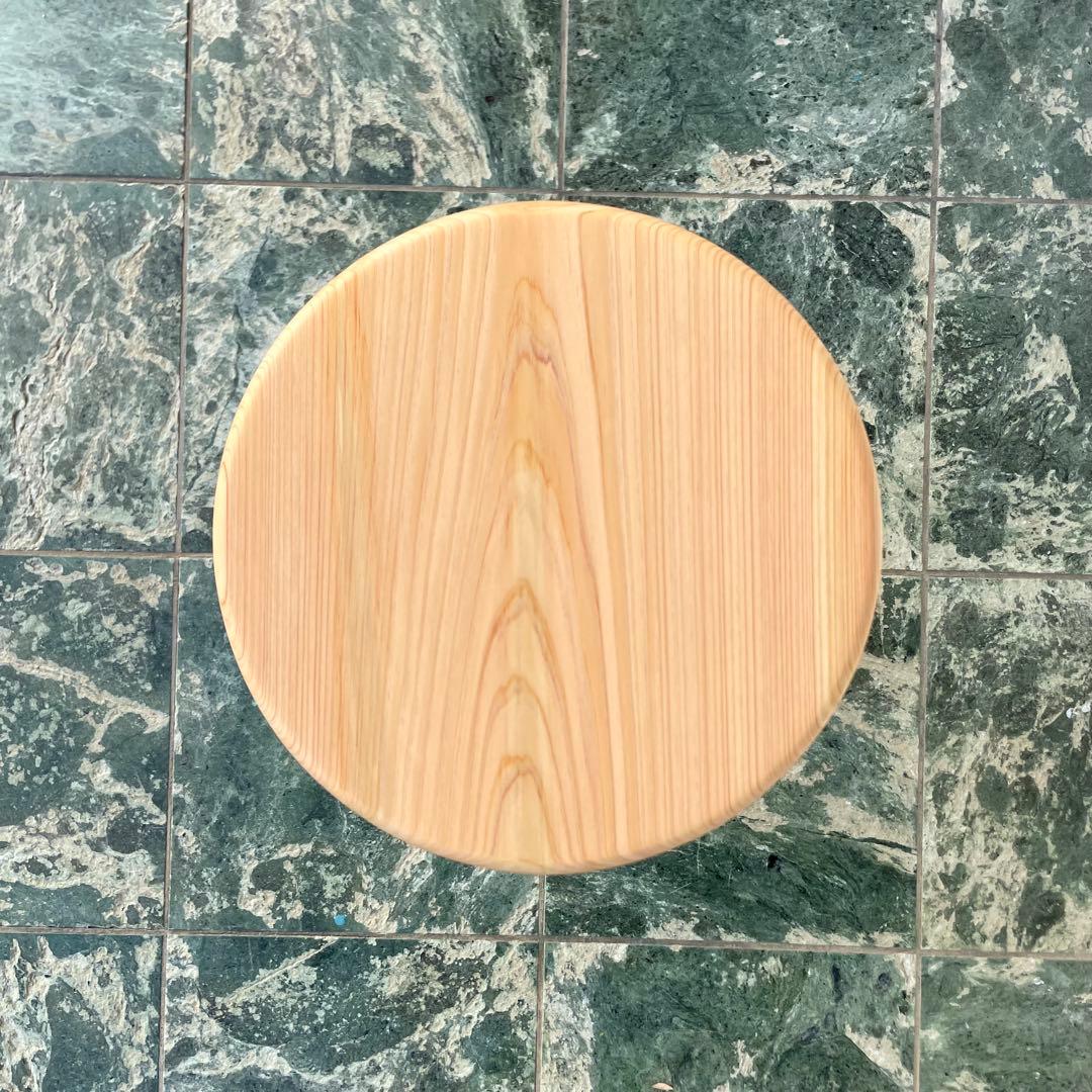 TORA　国産ひのき　丸椅子　木製スツール