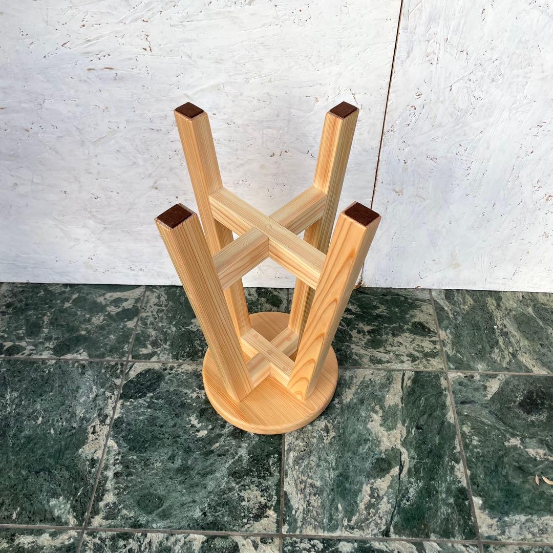 TORA　国産ひのき　丸椅子　木製スツール