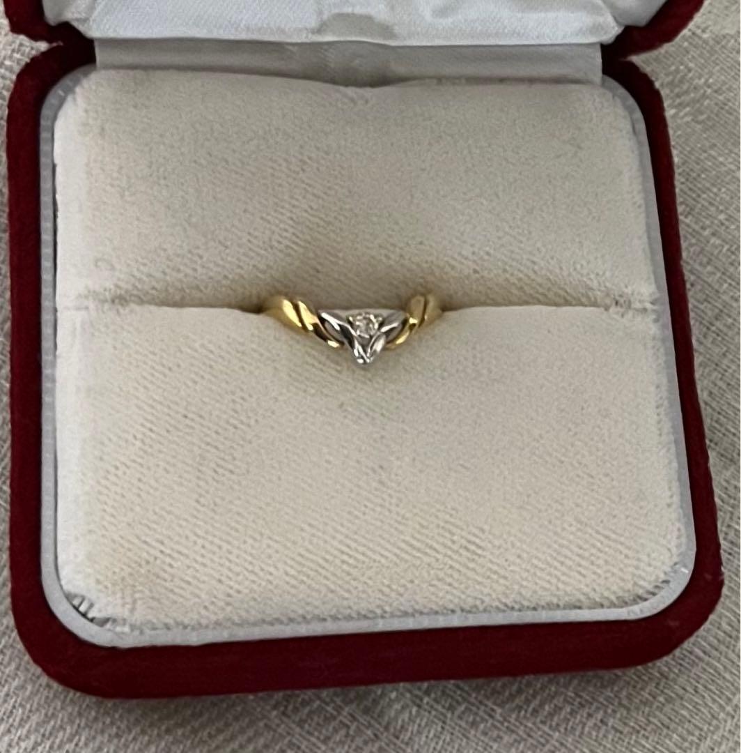 18金　プラチナ Pt900 ダイヤモンドファッションリング