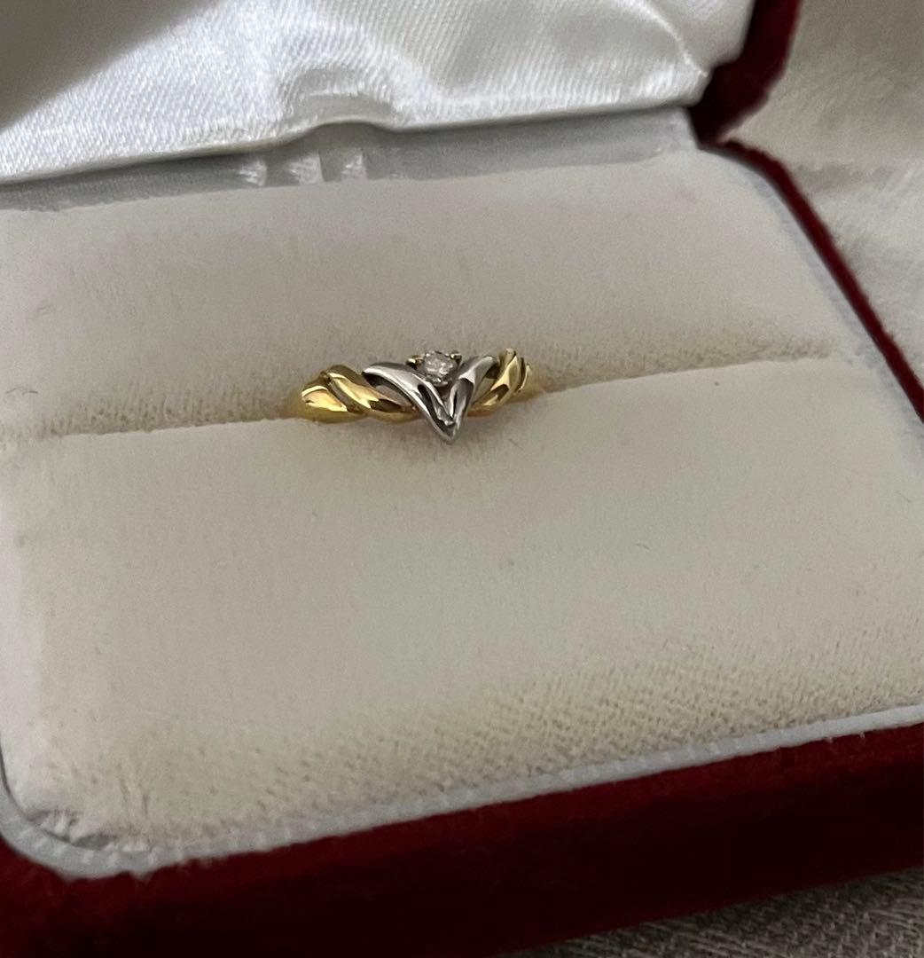 18金　プラチナ Pt900 ダイヤモンドファッションリング