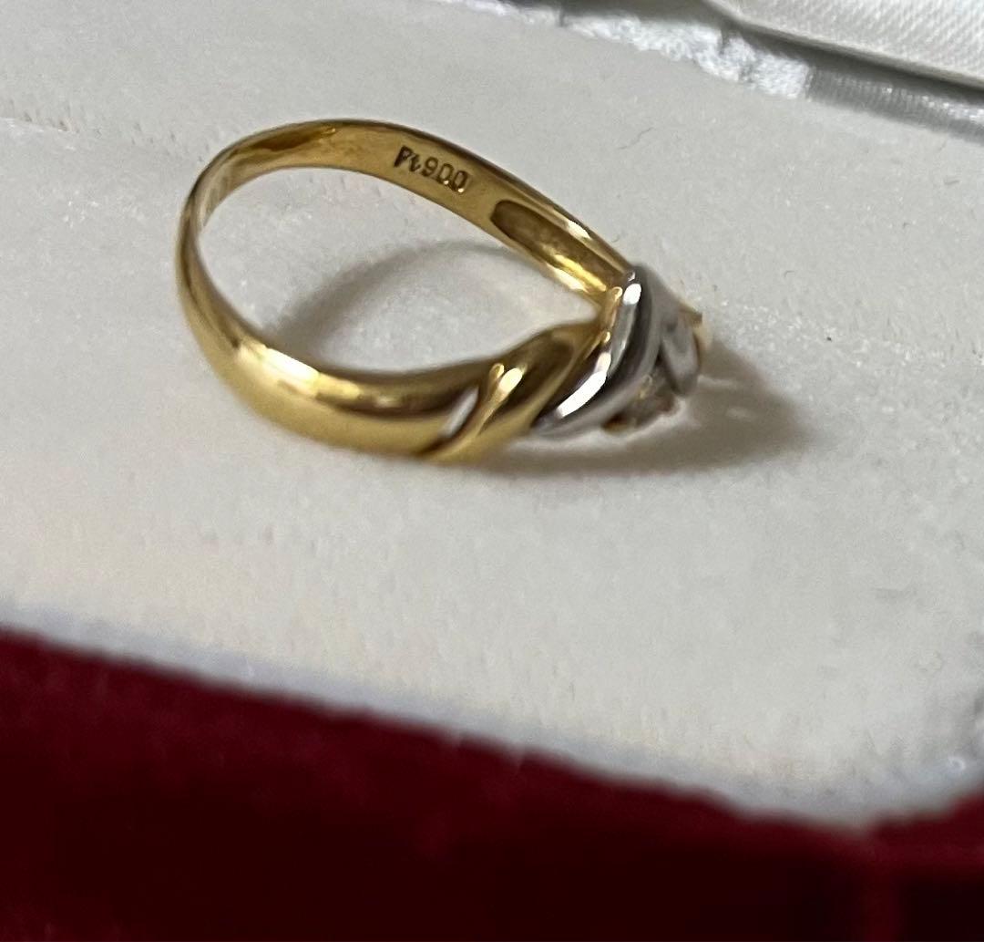 18金　プラチナ Pt900 ダイヤモンドファッションリング