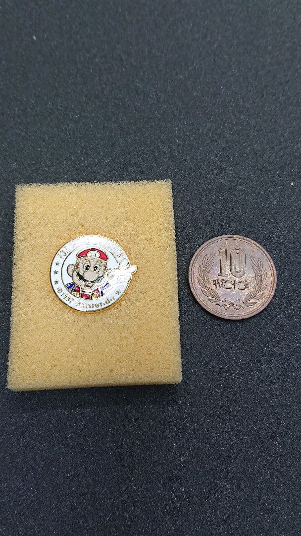 記念品 ピースマリオ スーパープレイヤーズ ピンバッジ 1987年製 任天堂