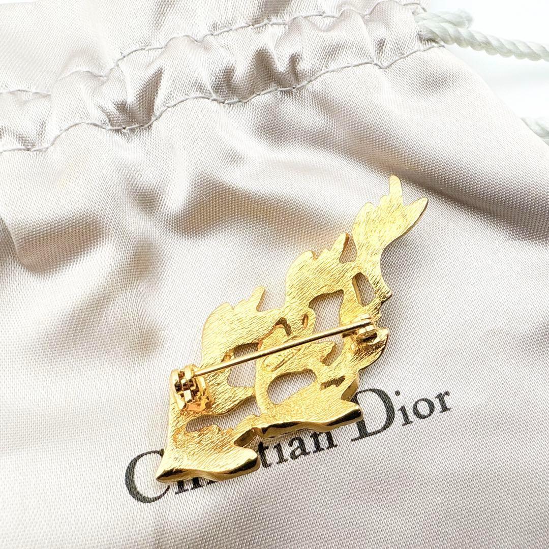 2333 極美品✨Dior　ブローチ　CD　ロゴ　希少　刻印