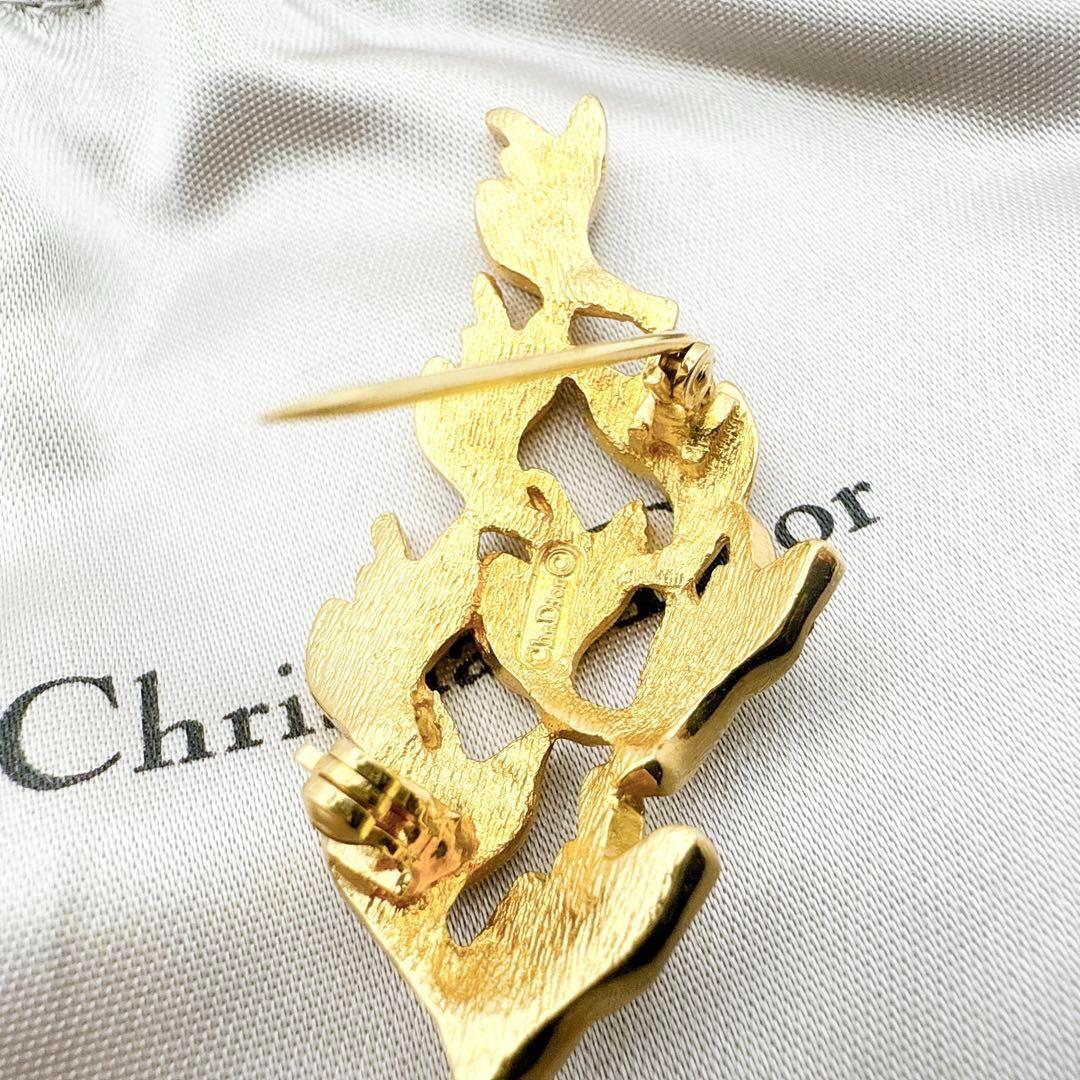 2333 極美品✨Dior　ブローチ　CD　ロゴ　希少　刻印