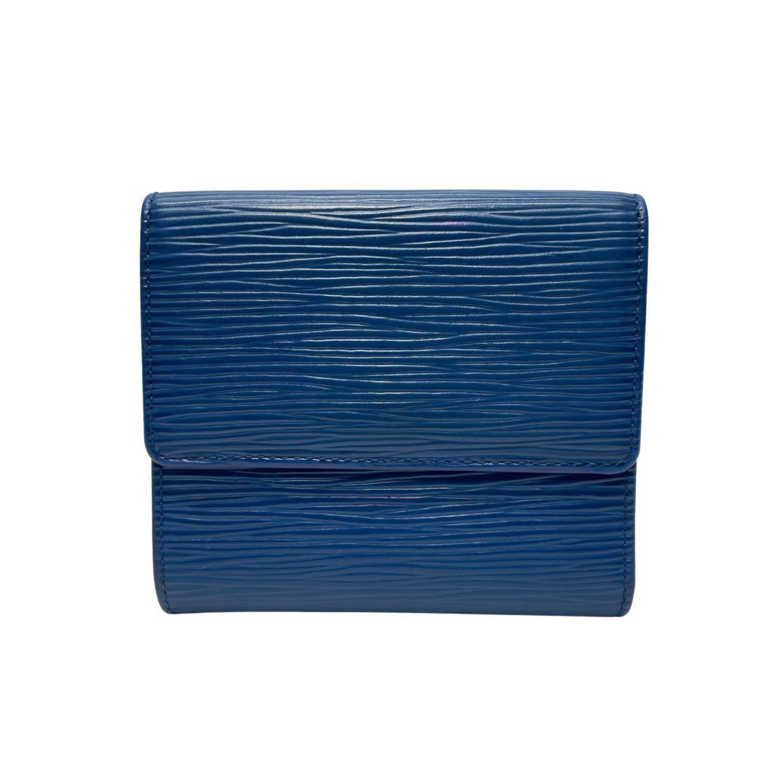 2959 ルイヴィトン エピ ブルー 三つ折り財布 エリーズ