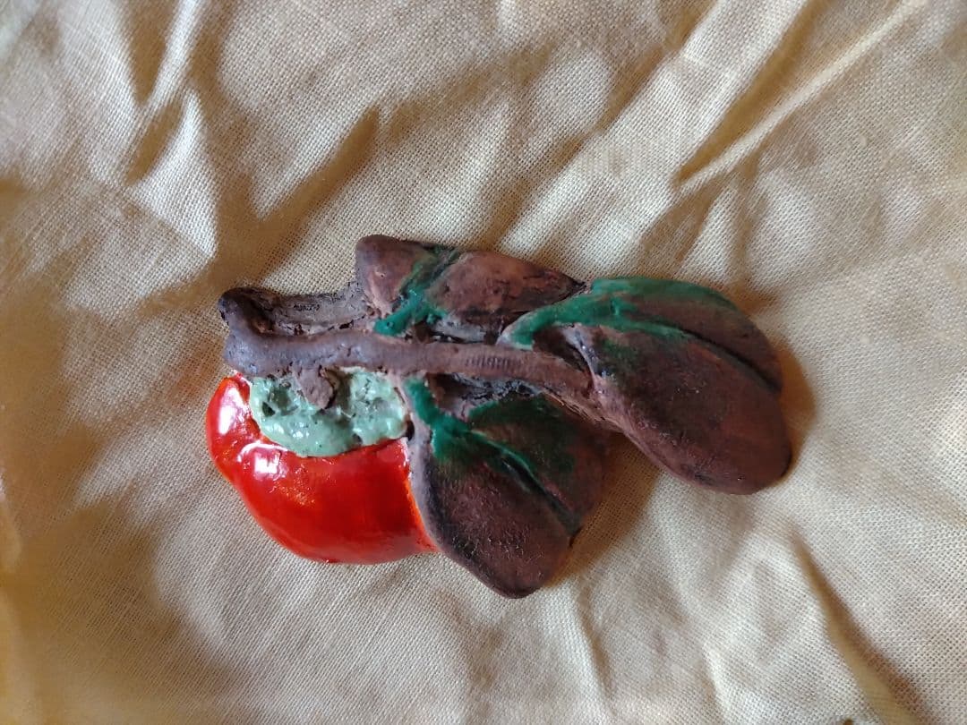 水月焼の帯留め　3点セット　木箱有り