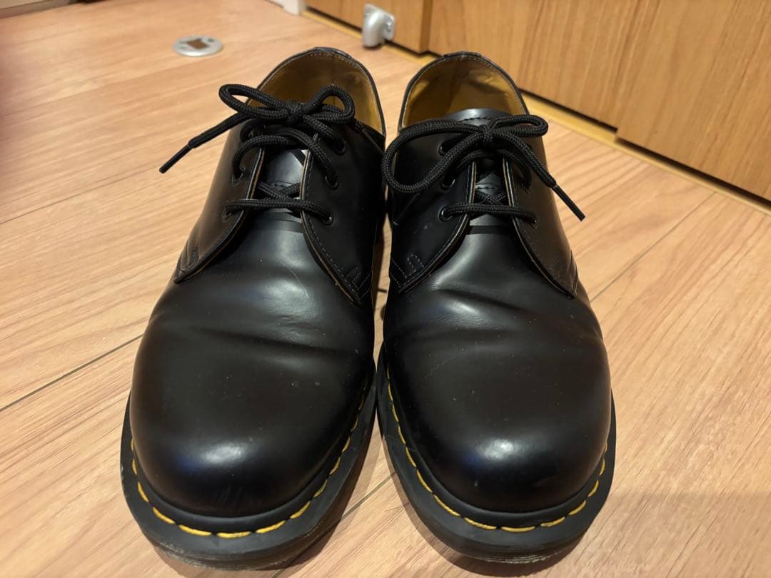 美品 値下げ ドクターマーチン 3ホール 黒 28cm