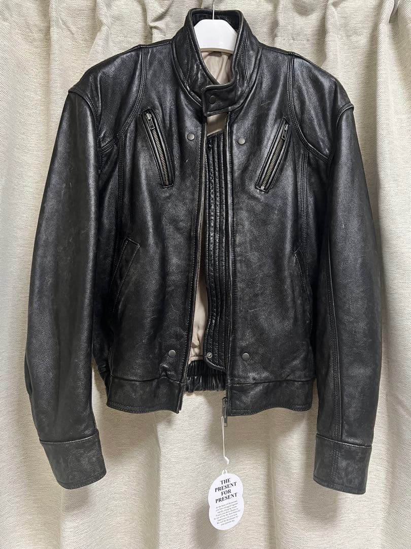 未使用 牛皮LMOODスモーカーカウハイドレザージャケット