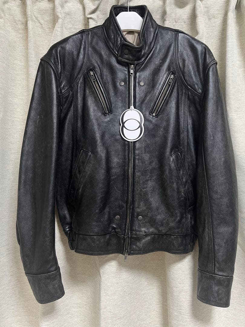 未使用 牛皮LMOODスモーカーカウハイドレザージャケット