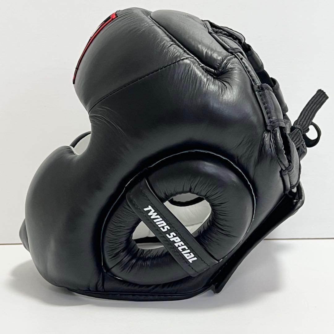 【極美品】TWINS ツインズ ヘッドギア ヘッドガード L 本革製 タイ製