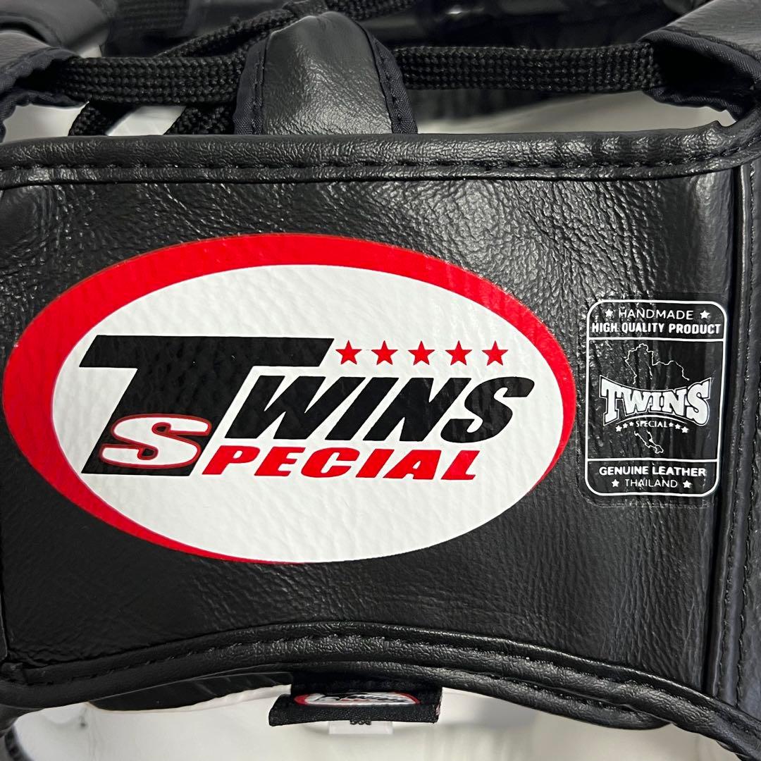 【極美品】TWINS ツインズ ヘッドギア ヘッドガード L 本革製 タイ製