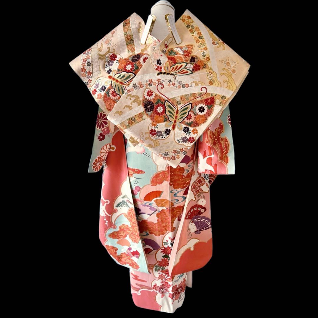 上質　振袖フルセット　手挿し友禅　古典柄　トールサイズ　168cmまで