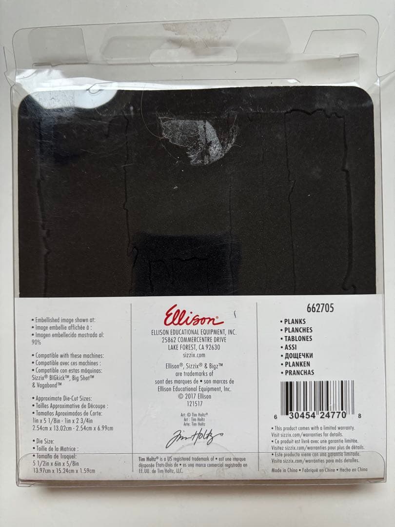 アルバム・スクラップ Sizzix Bigz Die Planks by Tim Holtz
