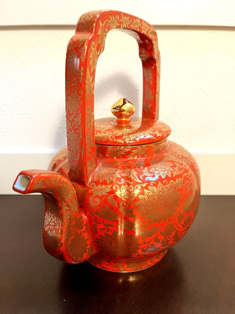 急須　金彩注水器　翠山窯　骨董品