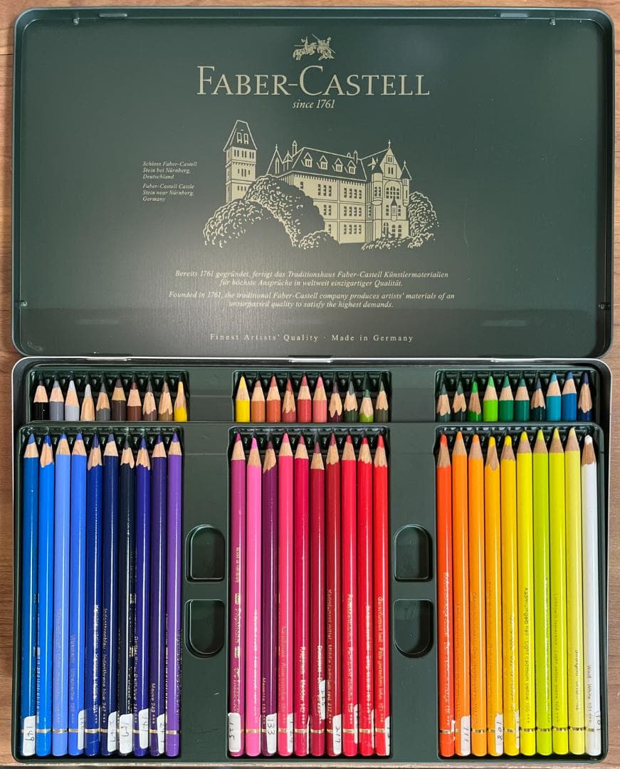 Faber-Castell ポリクロモス色鉛筆 60色セット　全色有 缶入