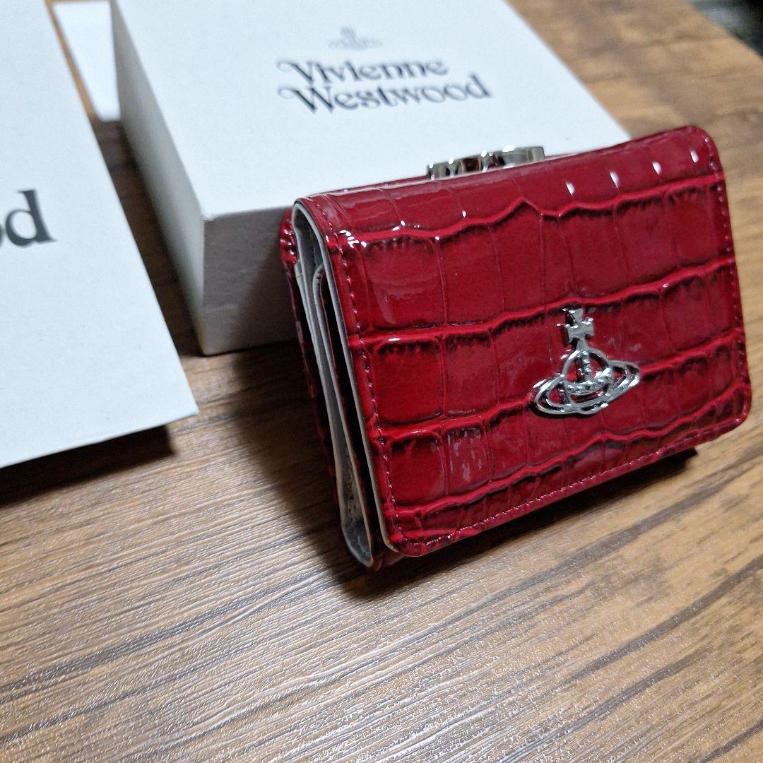 Vivienne Westwood 三つ折り財布 レッド　エナメル