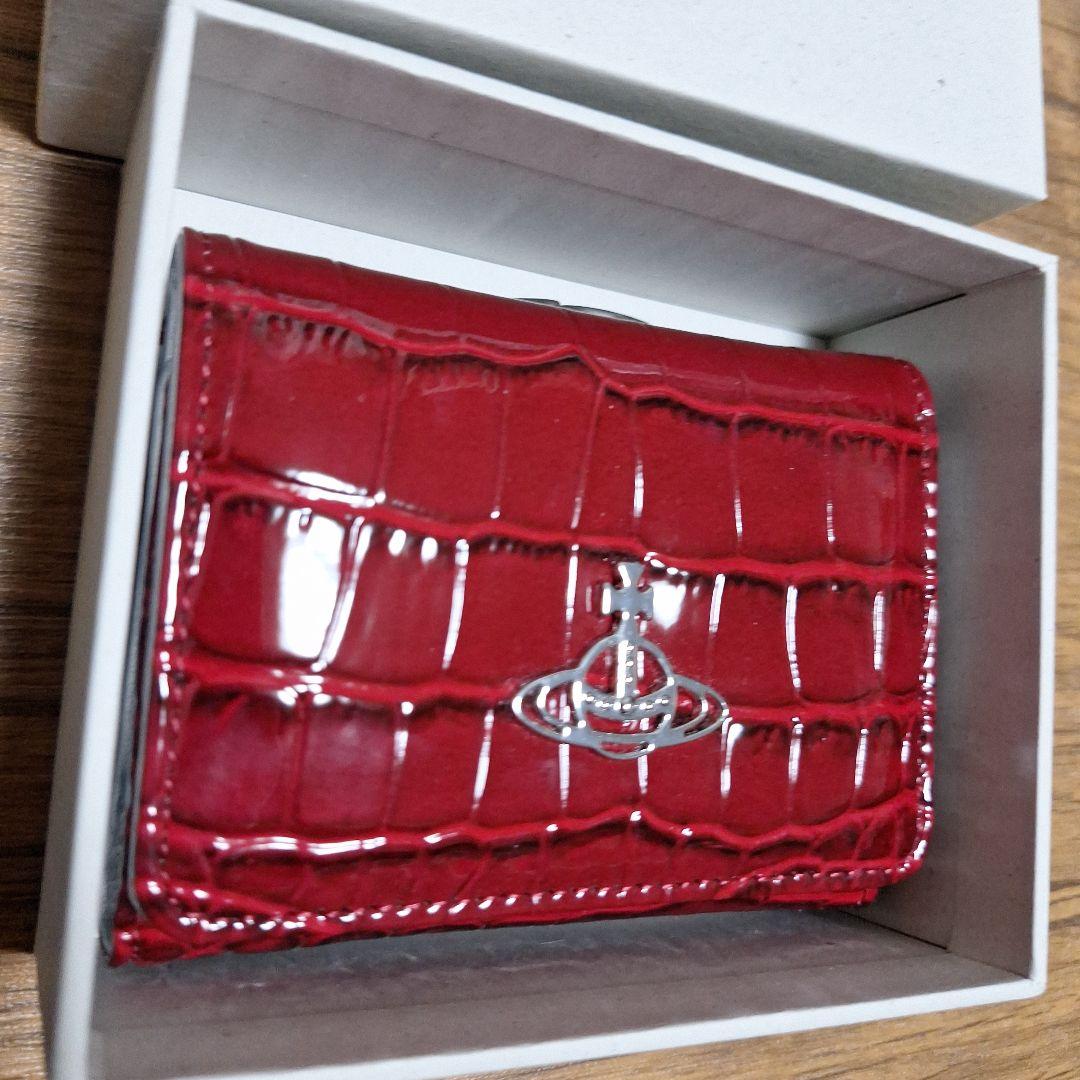 Vivienne Westwood 三つ折り財布 レッド　エナメル