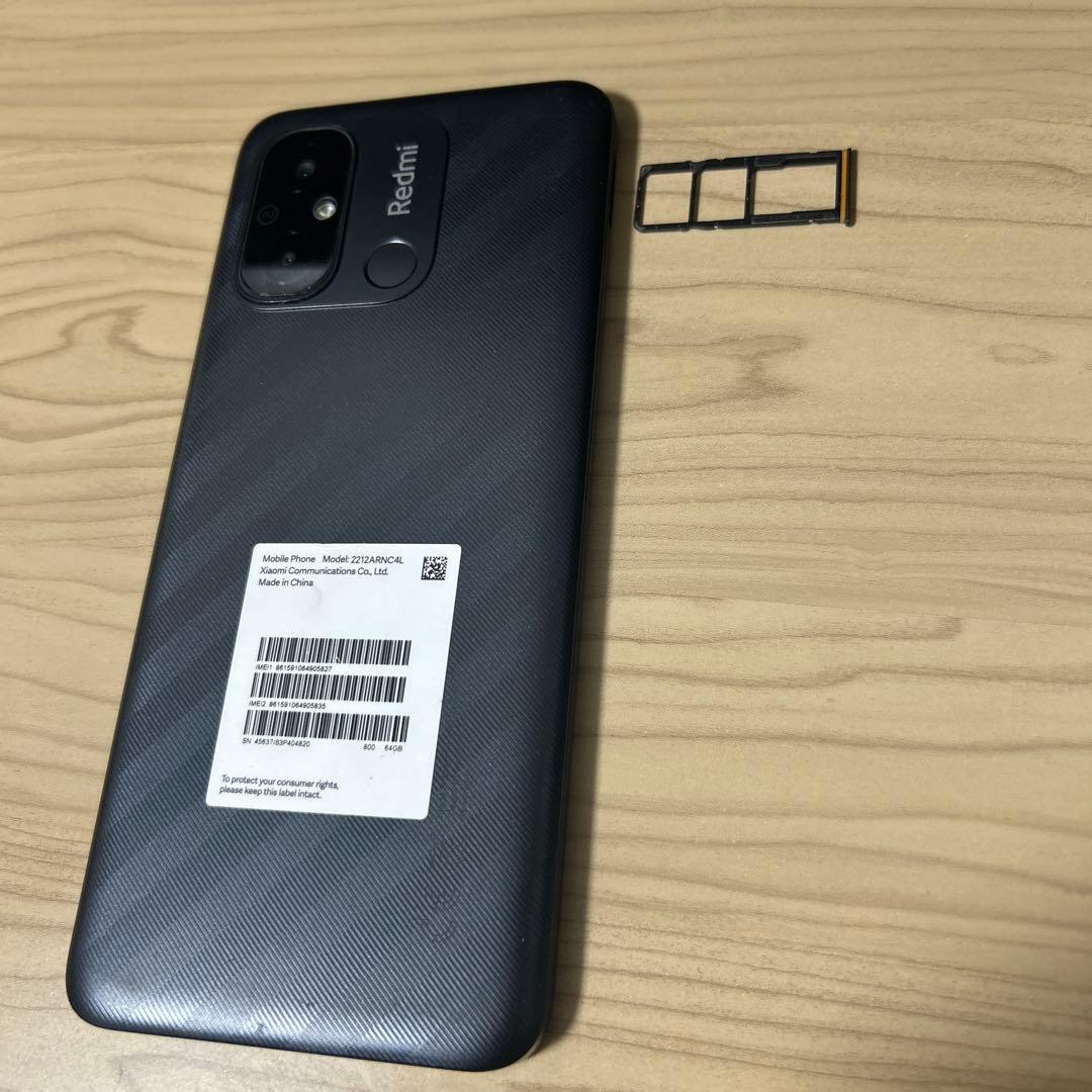 Redmi 12Cスマートフォン ブラック デュアルSIM
