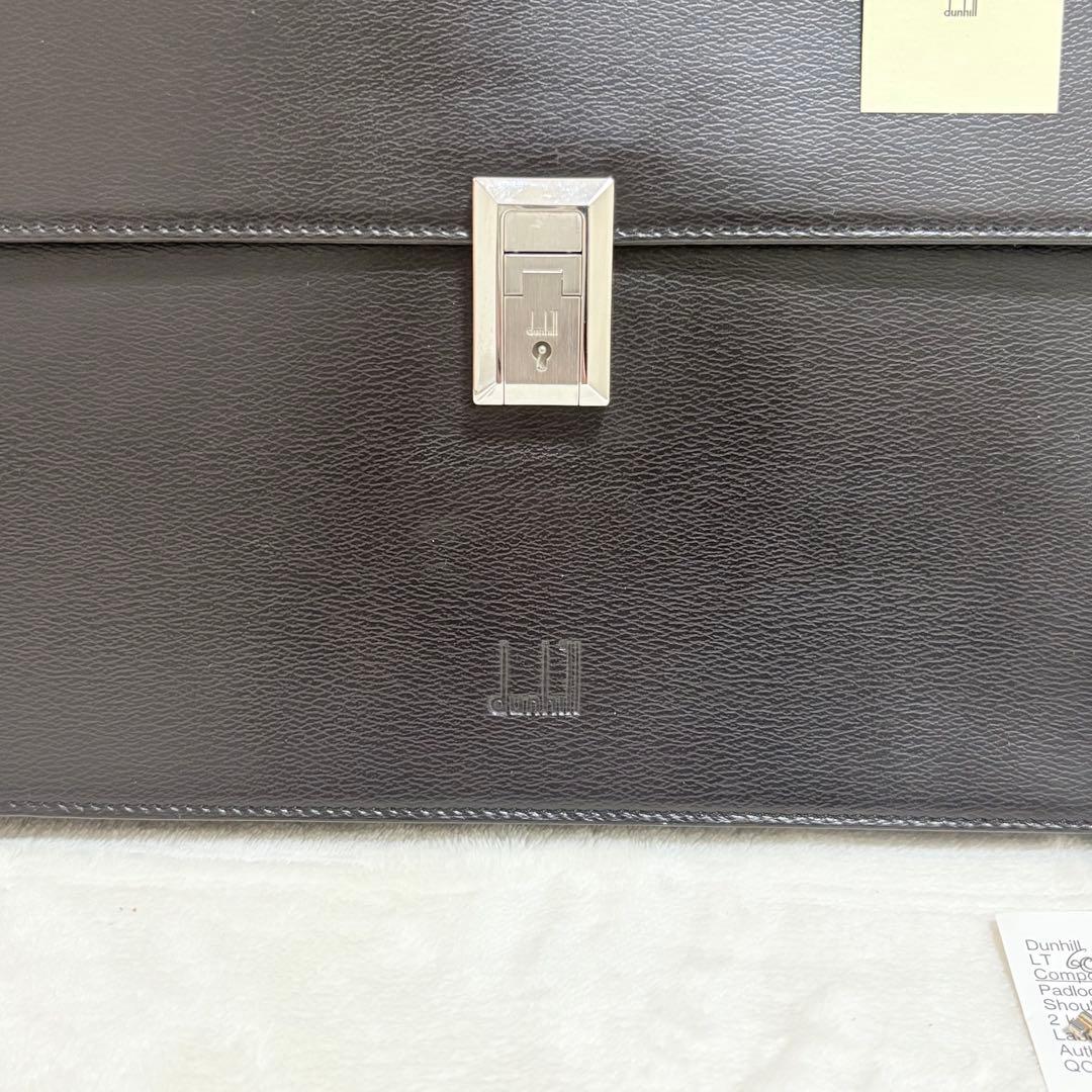 ◆未使用保管品◆ダンヒル ビジネスバッグ 黒 ブリーフケース レザー
