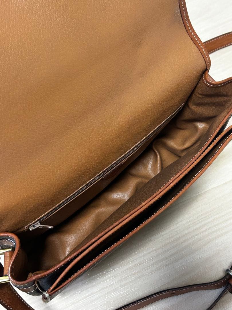 美品✨CELINE マカダム　セリーヌ ショルダーバッグ　茶/7