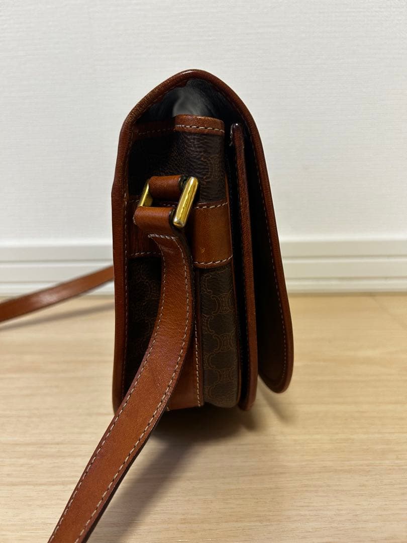 美品✨CELINE マカダム　セリーヌ ショルダーバッグ　茶/7