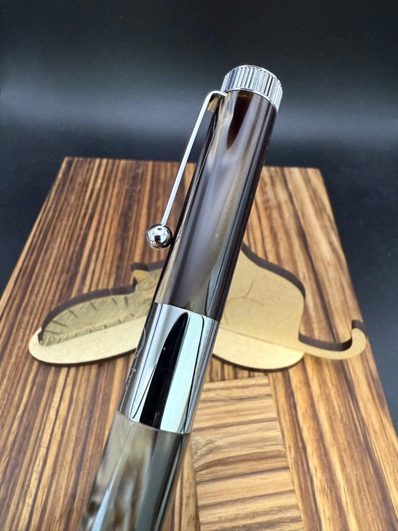 伊東屋 Romeo NO.3 ボールペン イタリアングレー 太軸