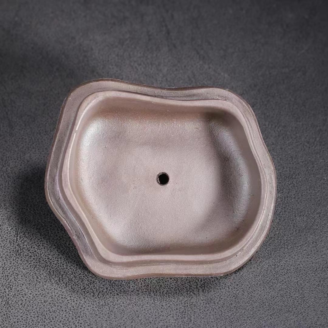 中国古美術・宜興原鉱紫泥 樹桩急須・紫砂壺・底款:蒋蓉・朱泥・急須・茶壺・茶道具