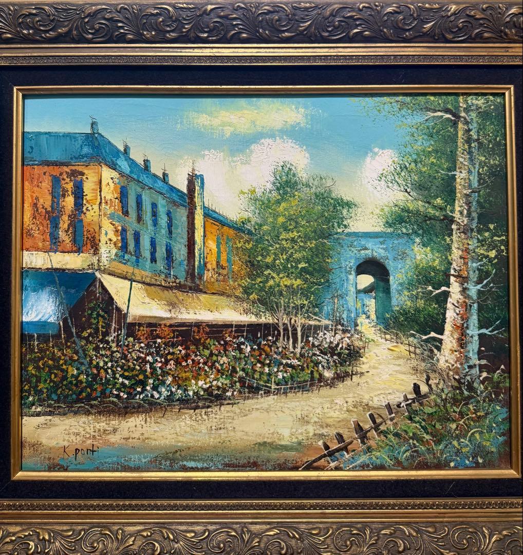 K. PINT 外国風景画　油彩画　インテリア　送料込み0912