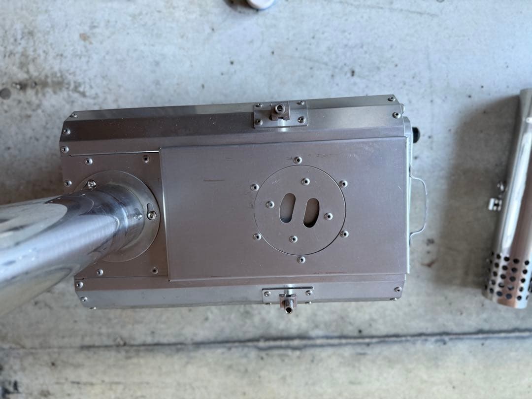 薪ストーブ ステンレス製 グリル付き　ガラス付き