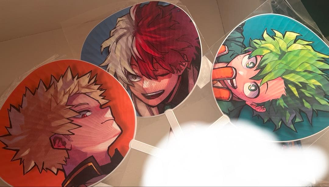 ジャンボうちわ、タオル