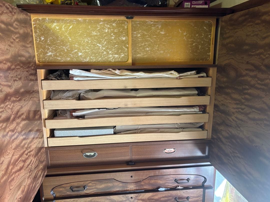 着物木製箪笥 引き出し付き 木目調