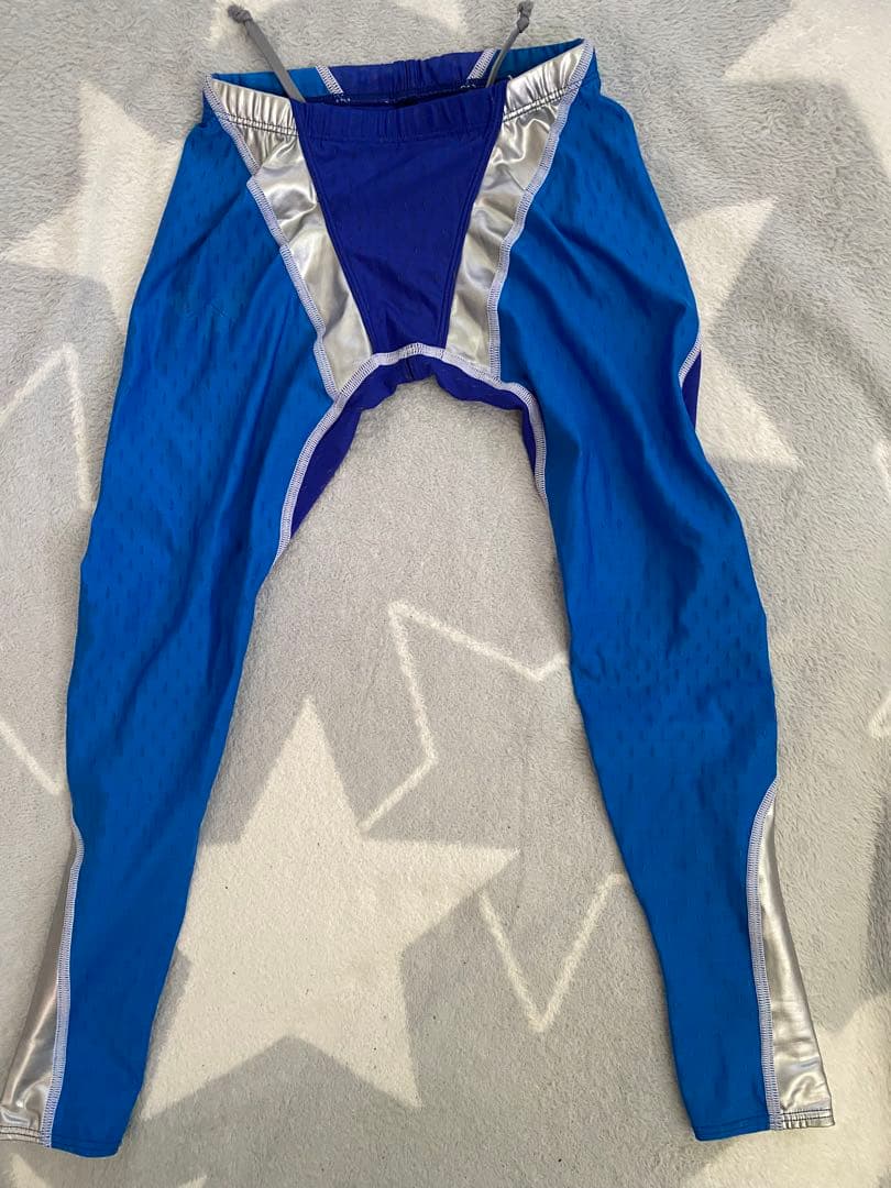 希少　arena ロング競泳水着　メンズ　サイズS ブルー