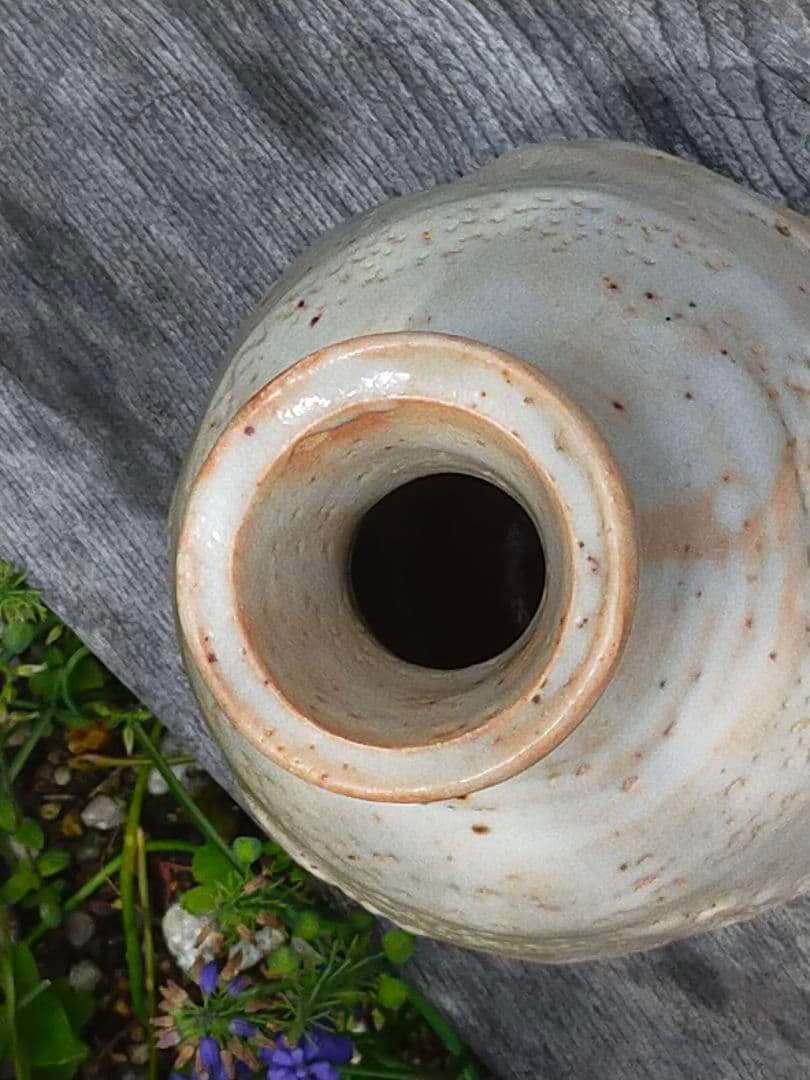 ♥美濃焼　志野　林正太郎　花瓶　高２６５ｍｍ　花器