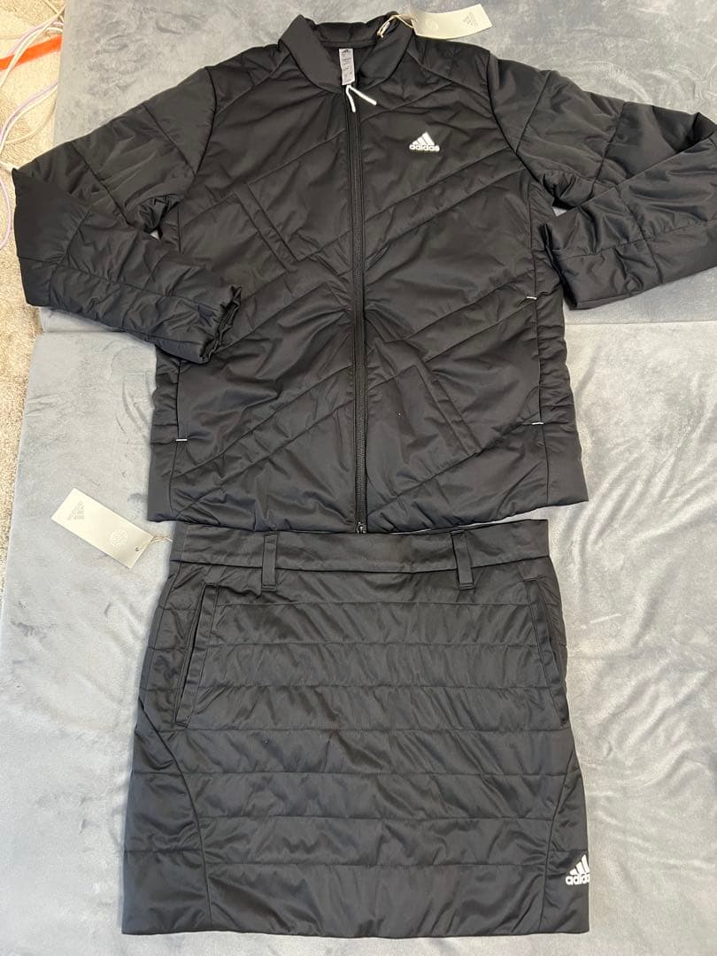 adidas レディース ブラック ジャケット スカート セット M