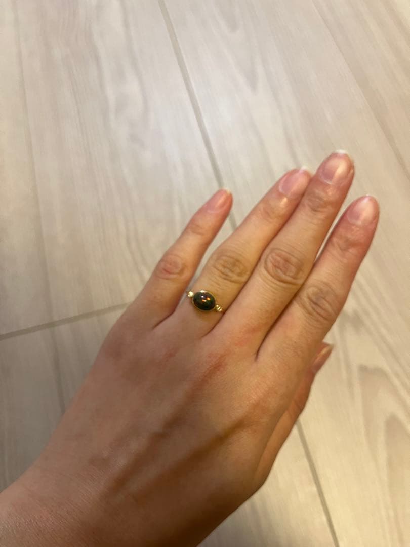 み*み様 ブラックオパール　ダイヤモンド　リング