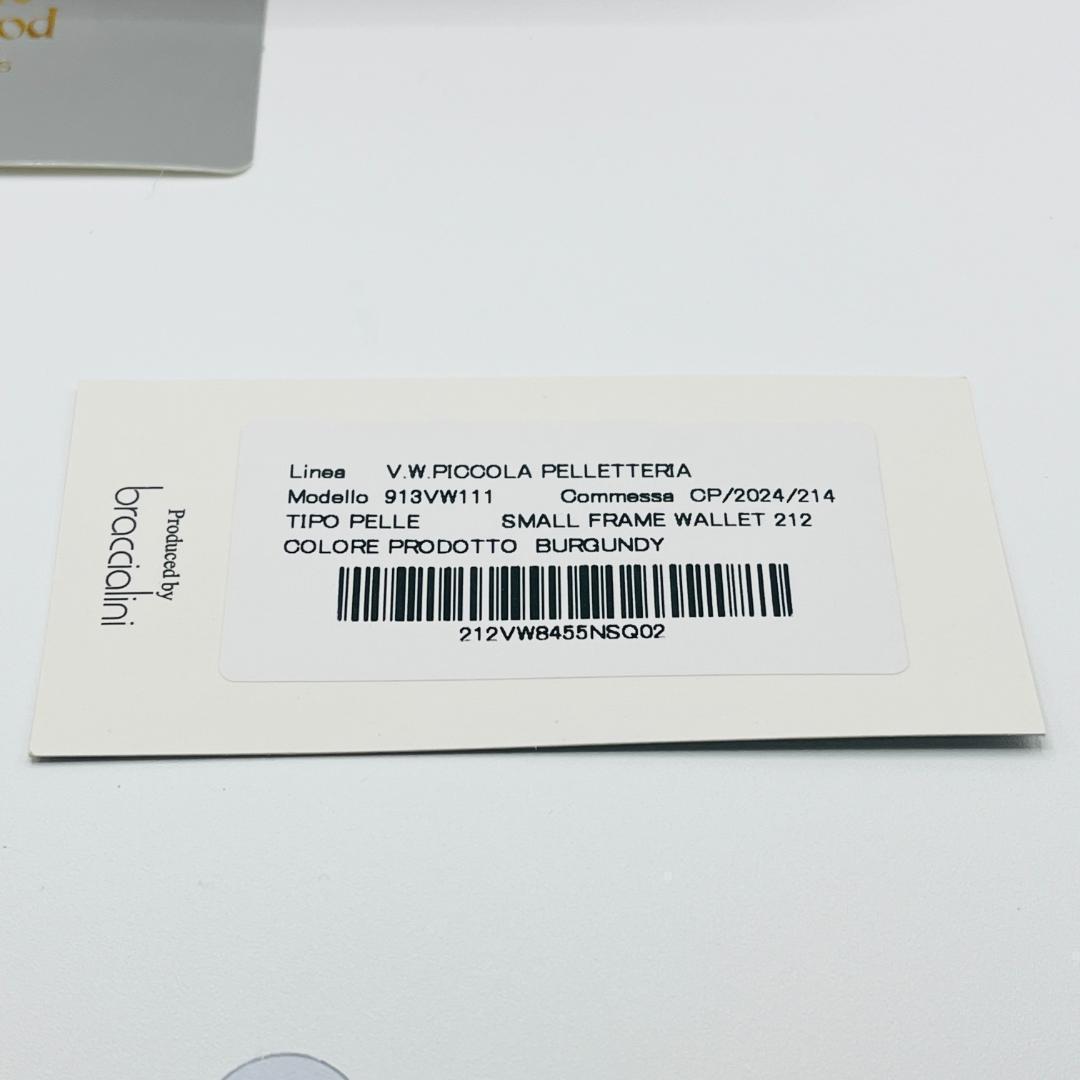 Vivienne Westwood 特価 がま口 型押し定番 折財布 赤レッド