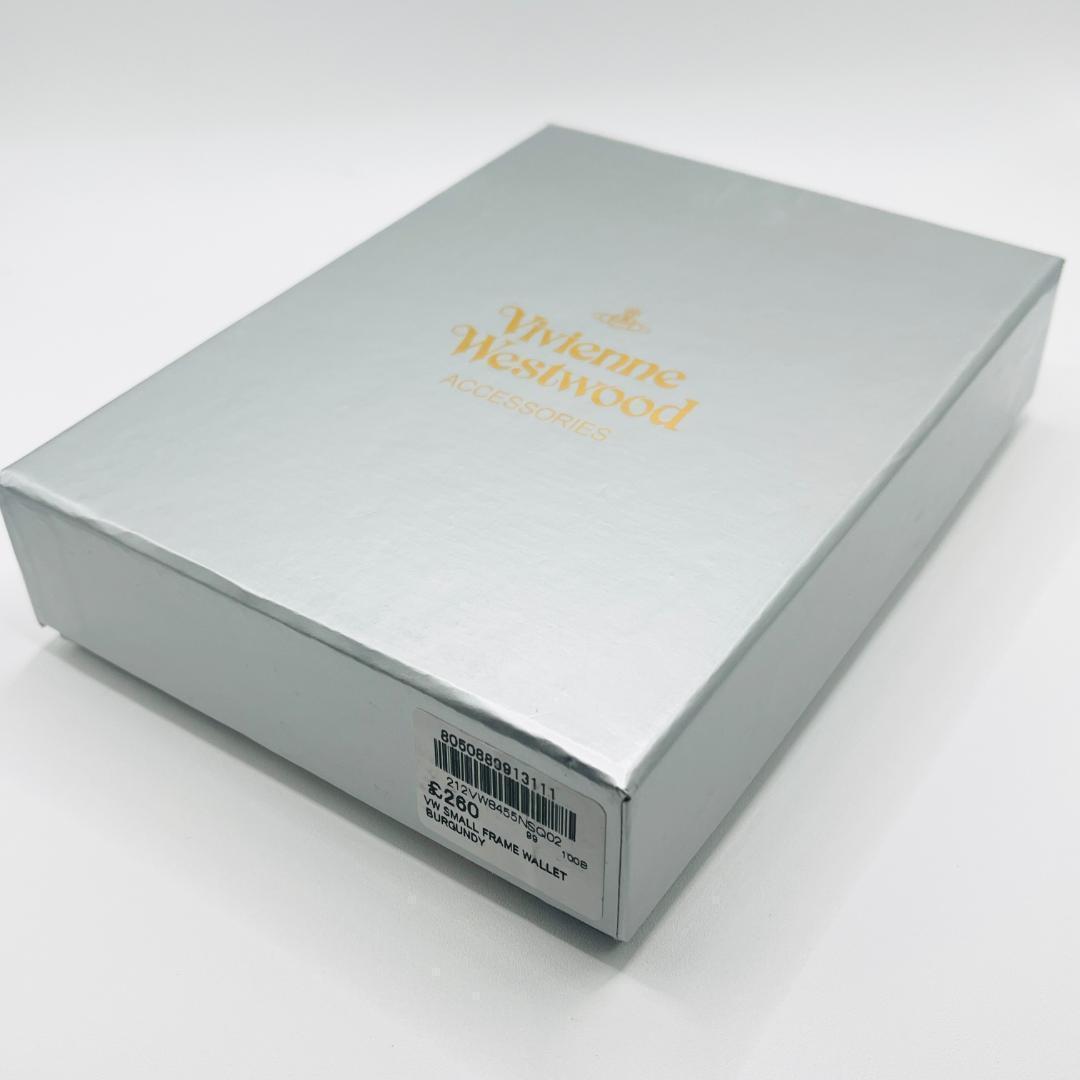 Vivienne Westwood 特価 がま口 型押し定番 折財布 赤レッド