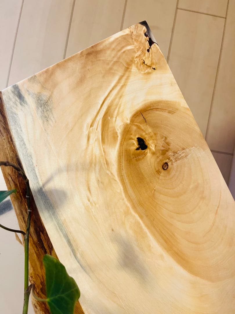 サイドテーブル　レジンテーブル　ソファテーブル　リバーテーブル　栃