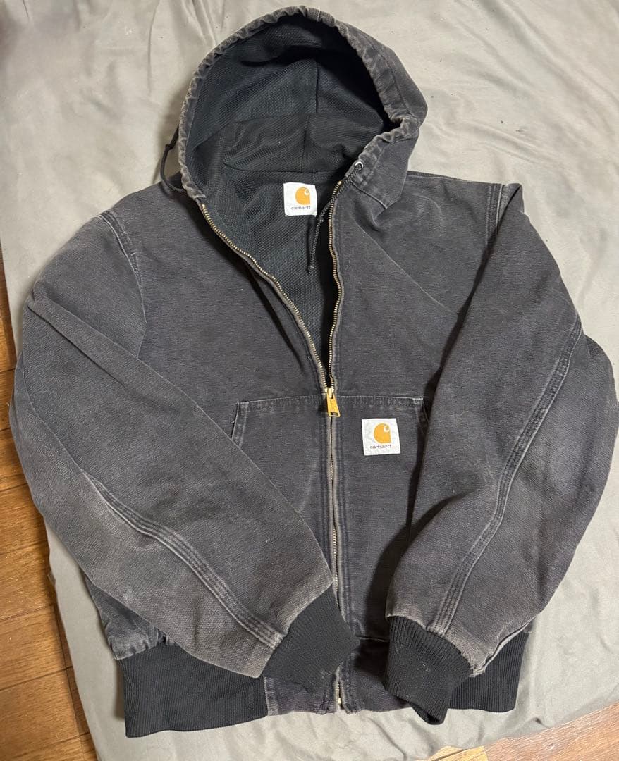 Carhartt ダークグレー フード付きジャケット 90s