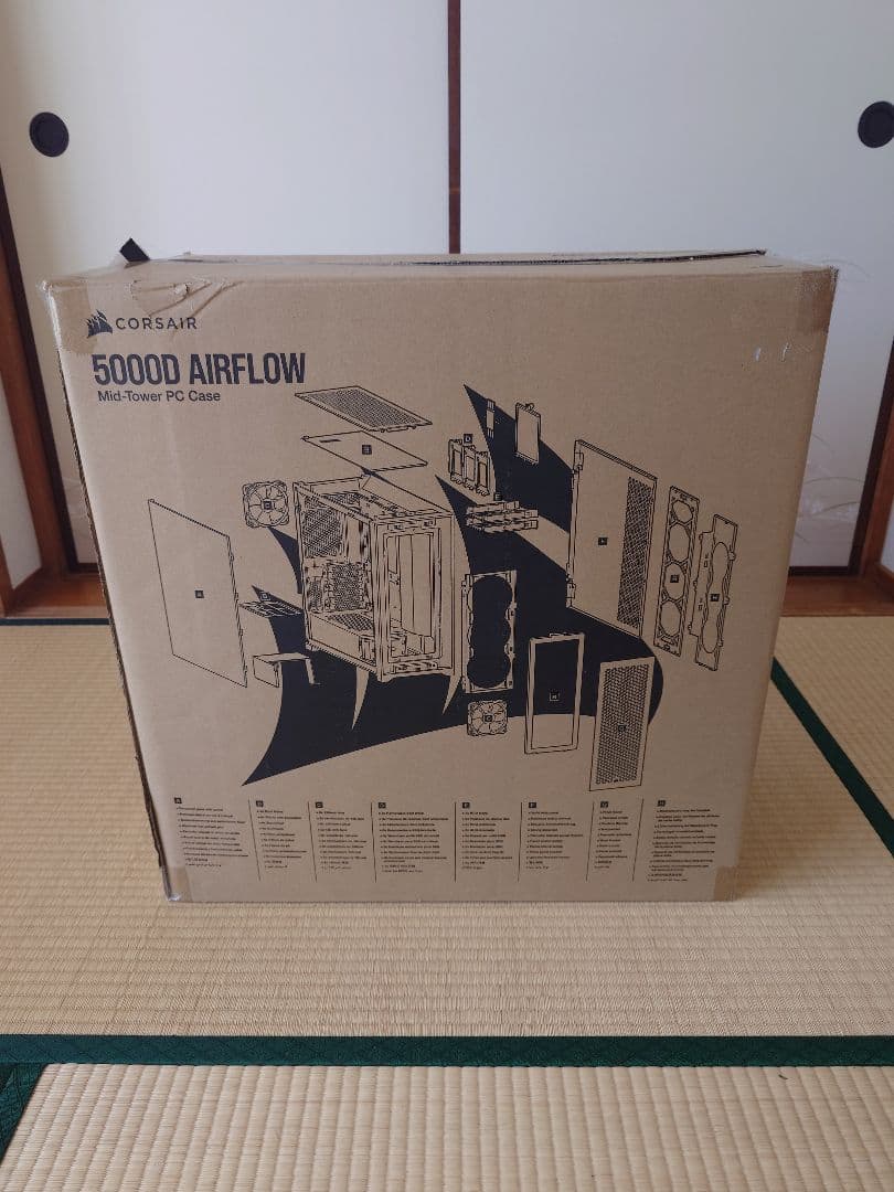 Corsair 5000D Airflow強化ガラスPCケースARGBファン付き