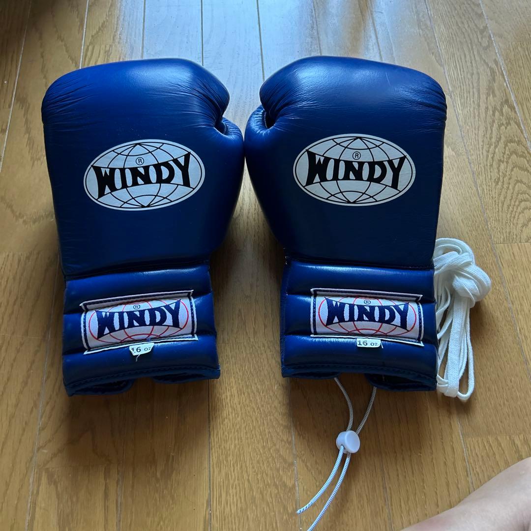 WINDY ボクシンググローブ 16オンス 青