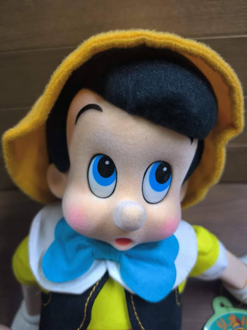 レトロ・紙タグ付 ディズニー ピノキオ オルゴール人形 [星に願いを] 日本製